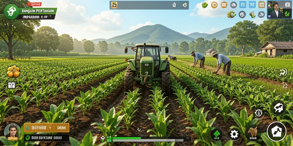 Gameplay seru dalam dunia pertanian di 55FIVE.