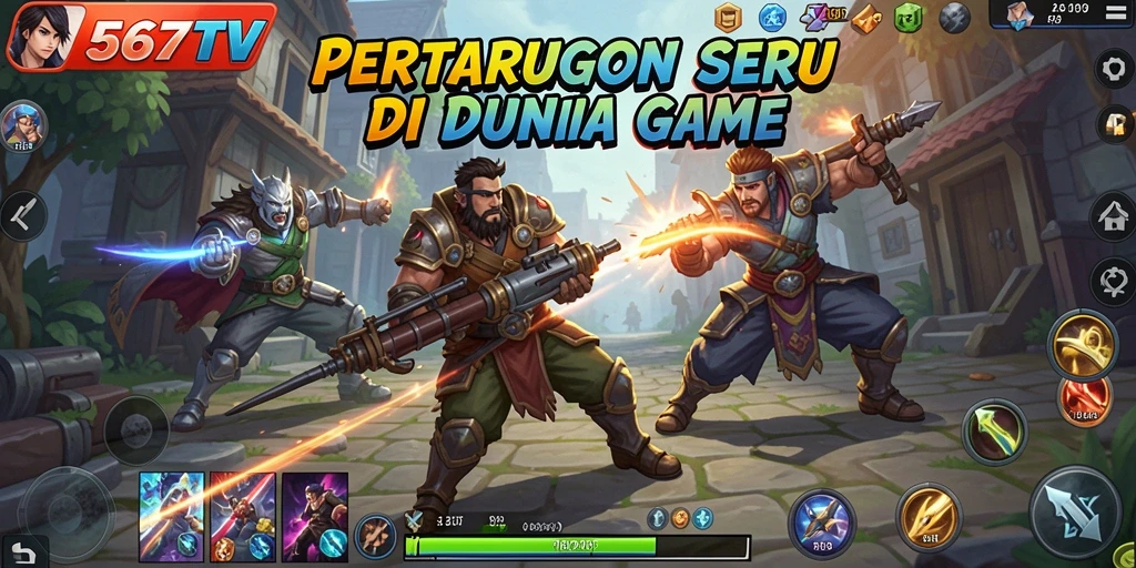 Gameplay mendebarkan dengan aksi pertarungan yang intens.