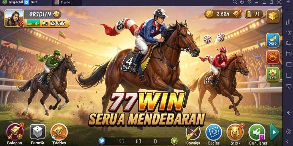 Tampilan balapan mendebarkan di 77WIN dengan grafis berkualitas tinggi.