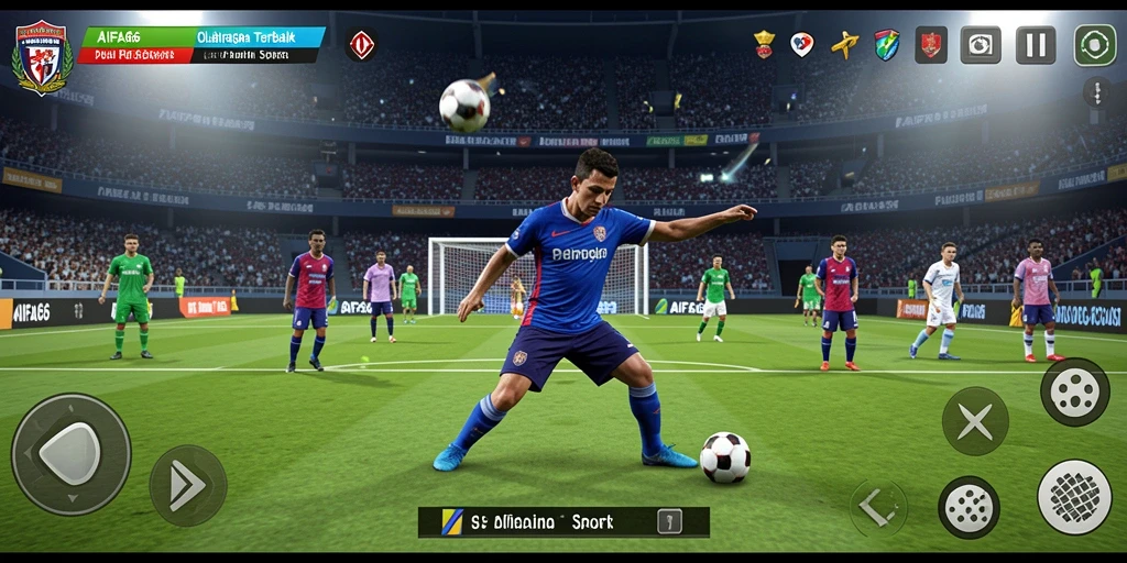 Tampilan gameplay AIFA66 yang penuh aksi dalam olahraga.