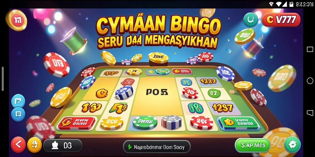 Tampilan gameplay Bingo yang menarik dan penuh warna.
