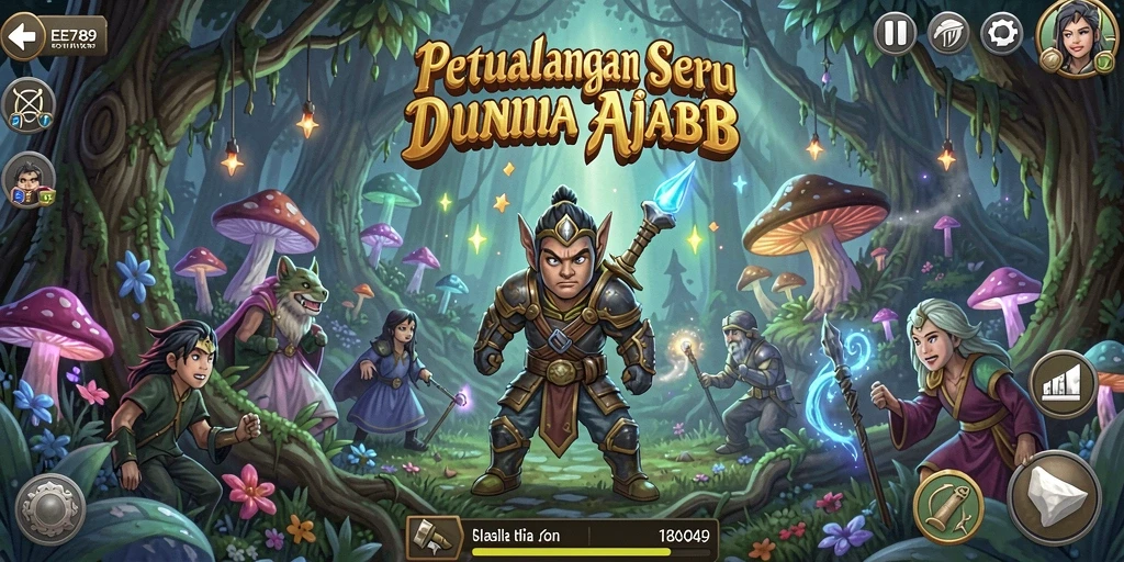 Tampilan gameplay EE789 yang penuh aksi dalam dunia petualangan.