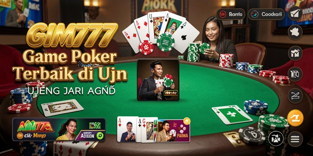Menampilkan gameplay Poker yang seru dan interaktif di GIM777.
