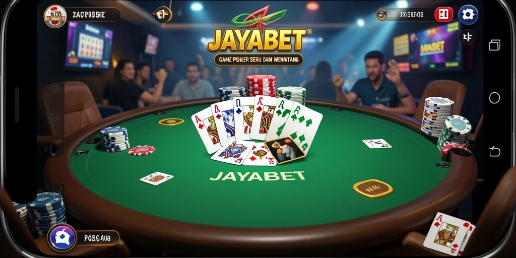 Tampilan gameplay seru dari JAYABET saat bermain poker online.