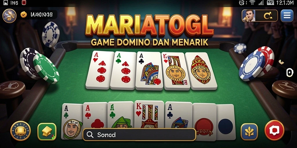 Screenshot gameplay Domino di MARIATOGL yang seru dan interaktif.