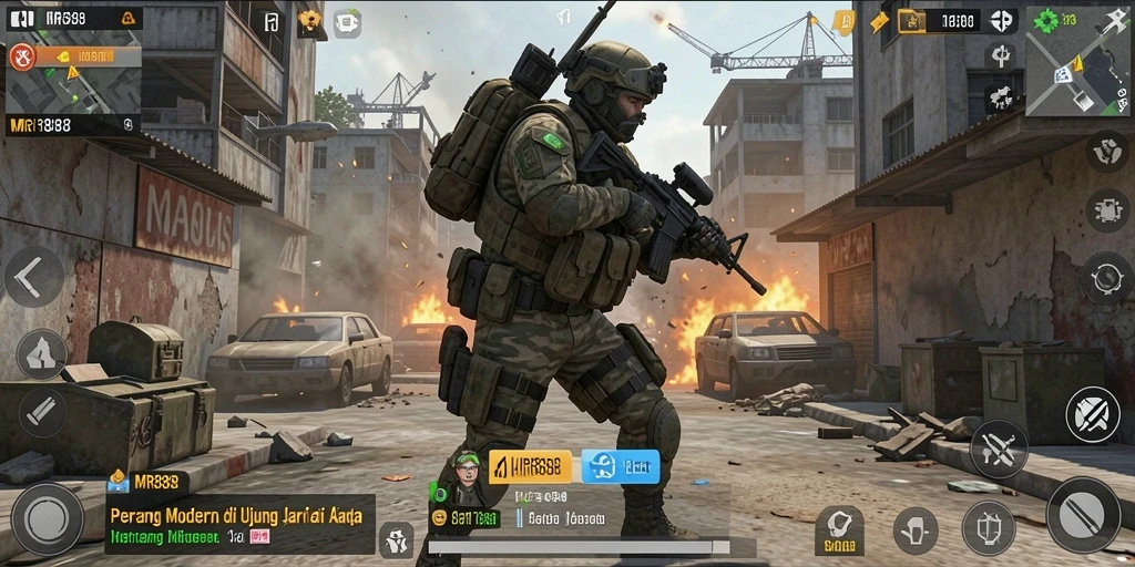 Screenshot gameplay MR888 yang menunjukkan aksi menegangkan dan grafis memukau.