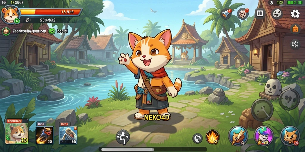 Tampilan antarmuka utama aplikasi NEKO4D yang user-friendly.