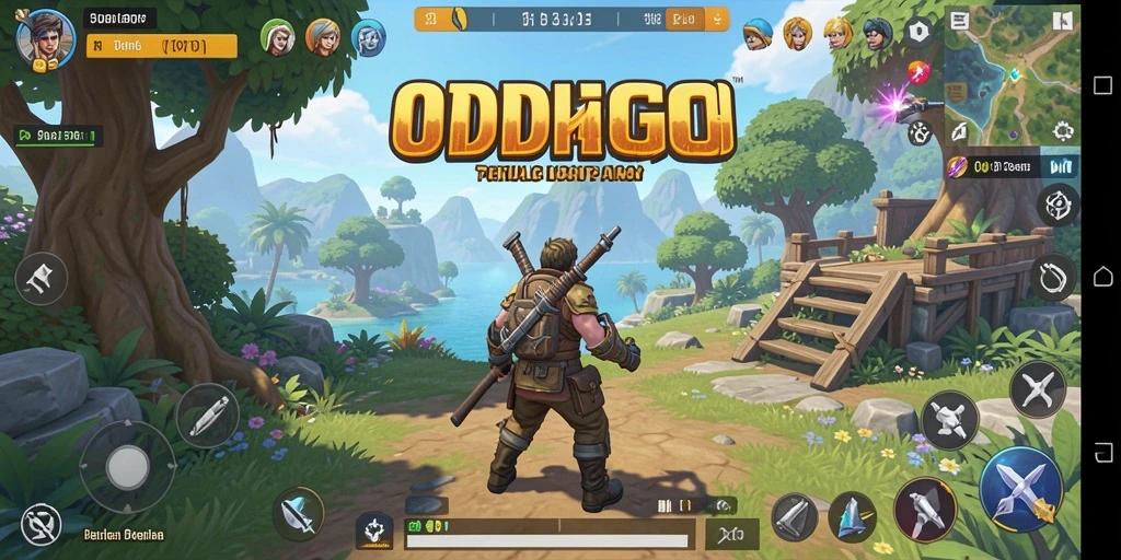 Tampilan screenshot ODDIGO menampilkan petualangan menakjubkan di dunia terbuka.