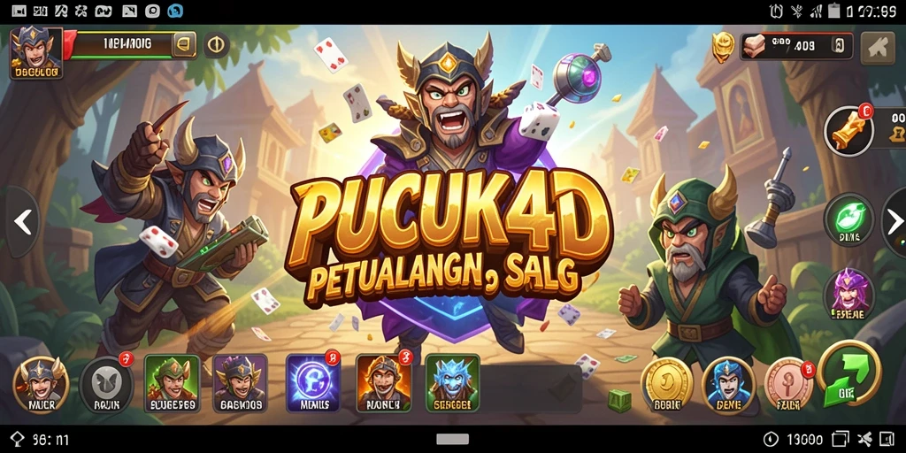 Tampilan gameplay seru dari PUCUK4D yang menampilkan strategi SLG.