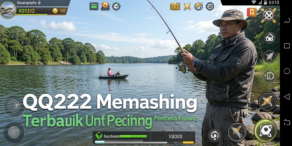 Tampilan gameplay <strong>QQ222</strong> saat memancing yang sangat mengasyikan.