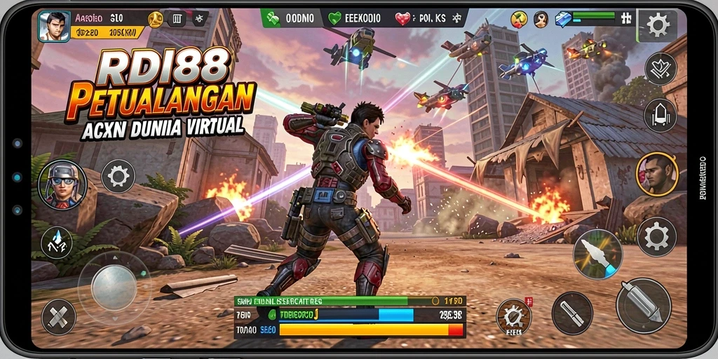 Tangkapan layar menunjukkan aksi intense dalam gameplay RDI88.