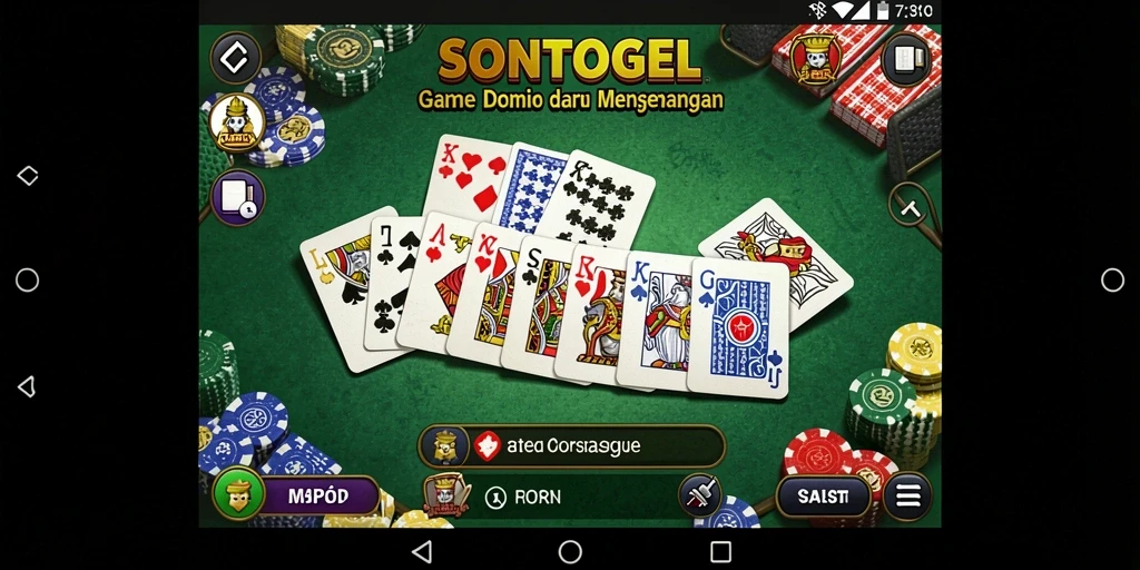 Screenshot gameplay domino di SONTOGEL yang menarik.